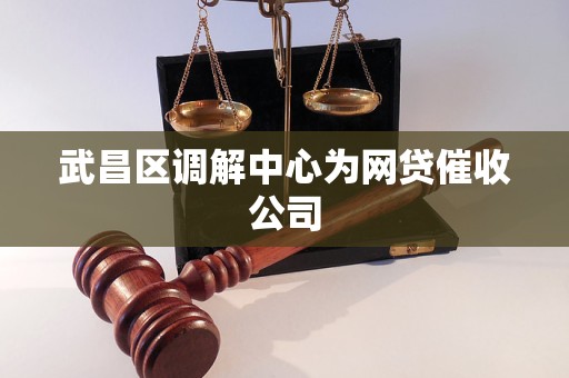 武昌区调解中心为网贷催收公司