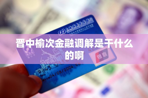 晋中榆次金融调解是干什么的啊