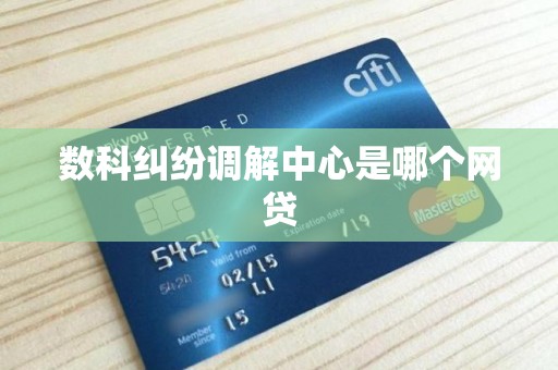 数科纠纷调解中心是哪个网贷