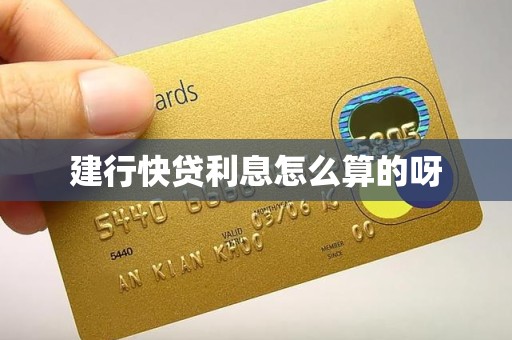 建行快贷利息怎么算的呀