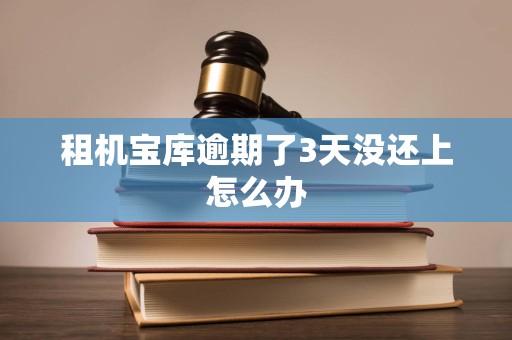 租机宝库逾期了3天没还上怎么办