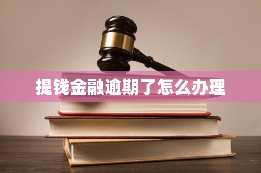 提钱金融逾期了怎么办理