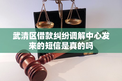 武清区借款纠纷调解中心发来的短信是真的吗