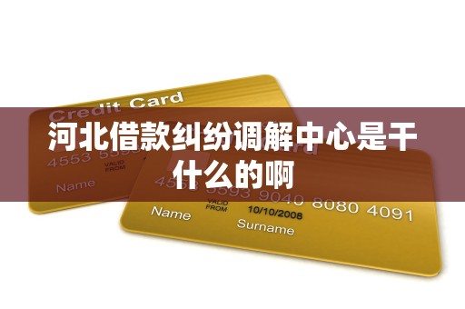 河北借款纠纷调解中心是干什么的啊