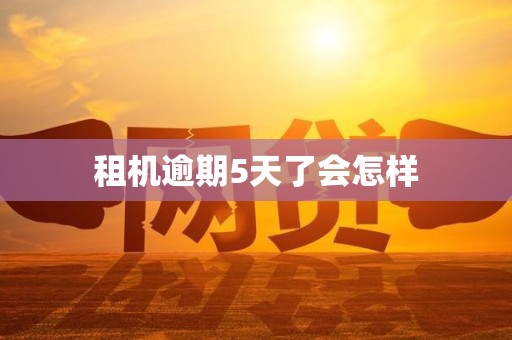 租机逾期5天了会怎样