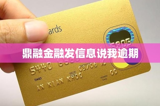 鼎融金融发信息说我逾期