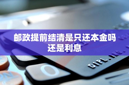 邮政提前结清是只还本金吗还是利息