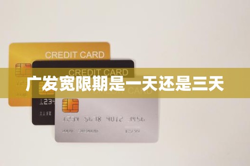 广发宽限期是一天还是三天