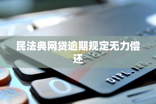 民法典网贷逾期规定无力偿还