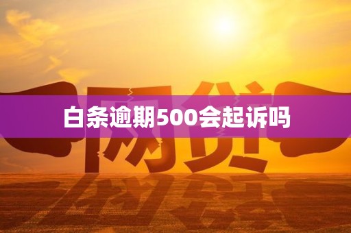 白条逾期500会起诉吗