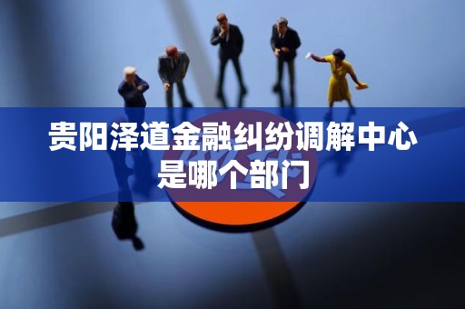 贵阳泽道金融纠纷调解中心是哪个部门