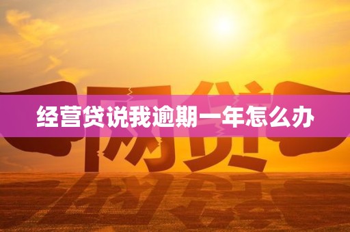 经营贷说我逾期一年怎么办