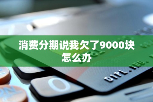 消费分期说我欠了9000块怎么办