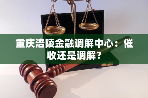 重庆涪陵金融调解中心:催收还是调解?