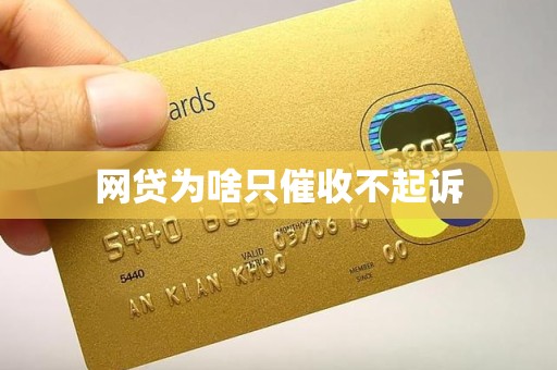 网贷为啥只催收不起诉