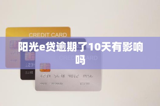 阳光e贷逾期了10天有影响吗