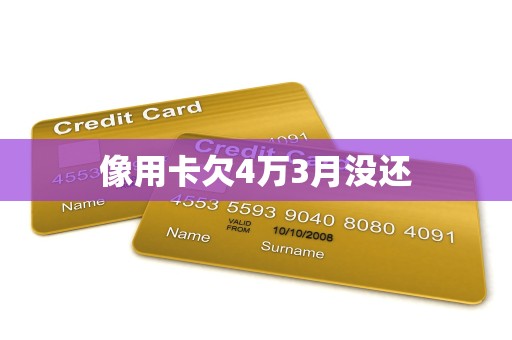 像用卡欠4万3月没还