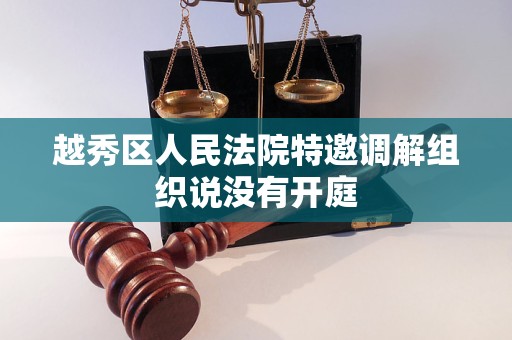 越秀区人民法院特邀调解组织说没有开庭