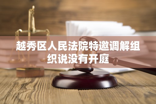越秀区人民法院特邀调解组织说没有开庭