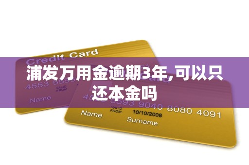 浦发万用金逾期3年,可以只还本金吗