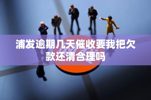 浦发逾期几天催收要我把欠款还清合理吗