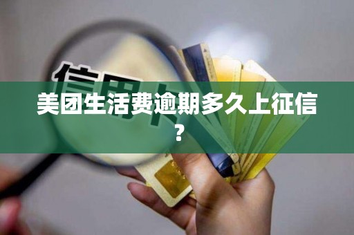 美团生活费逾期多久上征信?