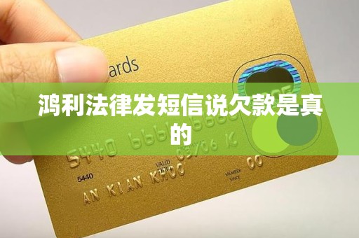 鸿利法律发短信说欠款是真的