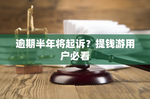 逾期半年将起诉?提钱游用户必看