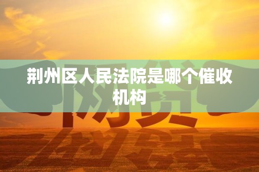 荆州区人民法院是哪个催收机构