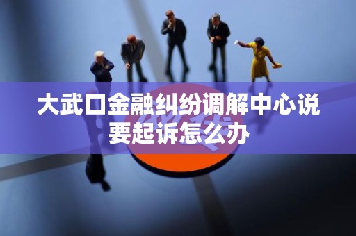大武口金融纠纷调解中心说要起诉怎么办