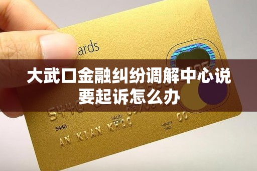 大武口金融纠纷调解中心说要起诉怎么办