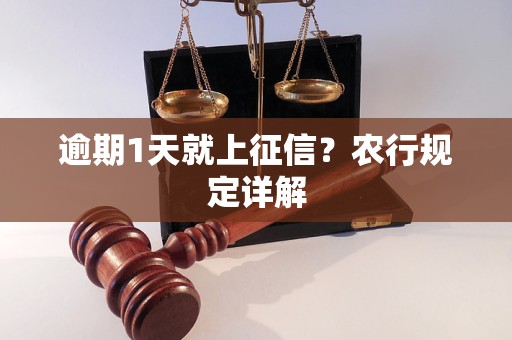 逾期1天就上征信?农行规定详解