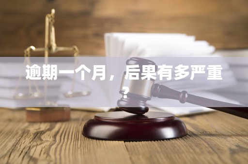逾期一个月,后果有多严重?