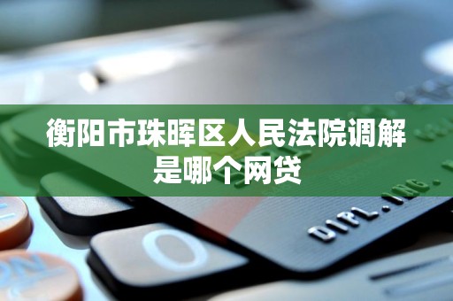 衡阳市珠晖区人民法院调解是哪个网贷