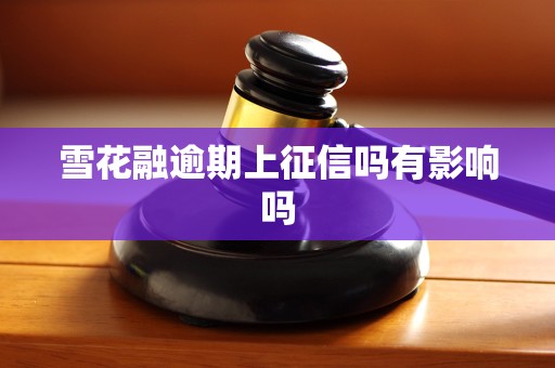 雪花融逾期上征信吗有影响吗