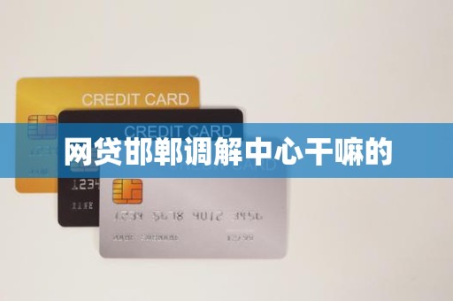 网贷邯郸调解中心干嘛的