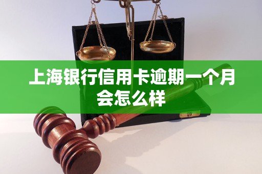 上海银行信用卡逾期一个月会怎么样