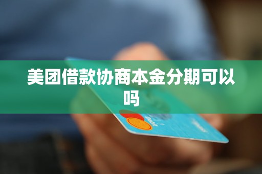美团借款协商本金分期可以吗
