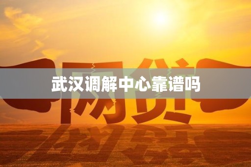武汉调解中心靠谱吗