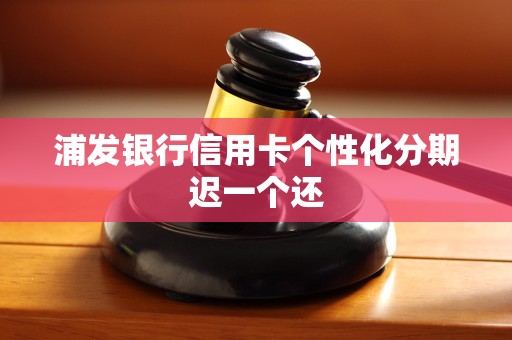 浦发银行信用卡个性化分期迟一个还