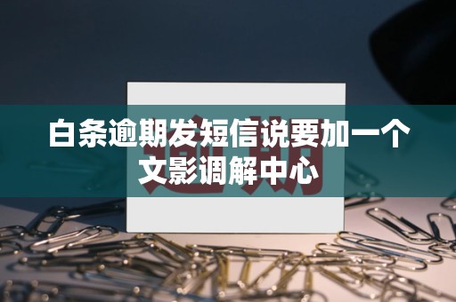 白条逾期发短信说要加一个文影调解中心