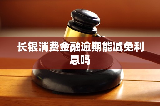 长银消费金融逾期能减免利息吗