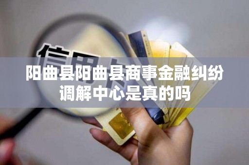 阳曲县阳曲县商事金融纠纷调解中心是真的吗