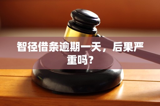 智径借条逾期一天，后果严重吗？
