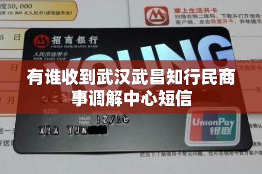 有谁收到武汉武昌知行民商事调解中心短信