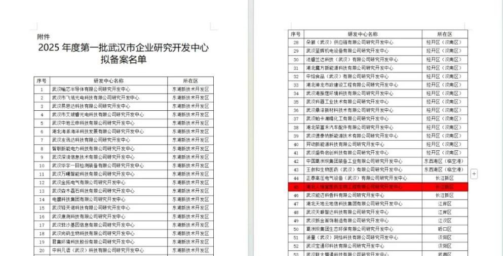 湖北人缘堂成功入选武汉市企业研究开发中心