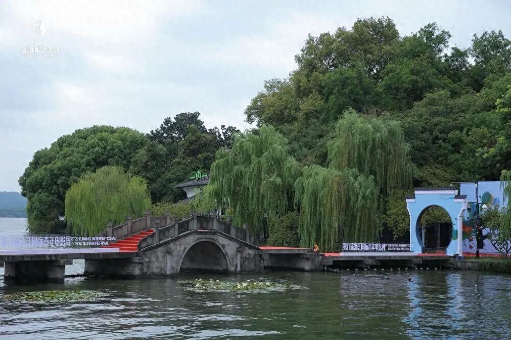 陈丽君穿黑色套装西湖边走红毯，又美又飒！“电影和越剧可以相互成就”
