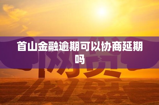 首山金融逾期可以协商延期吗