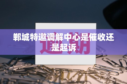 郸城特邀调解中心是催收还是起诉