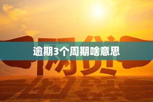 逾期3个周期啥意思